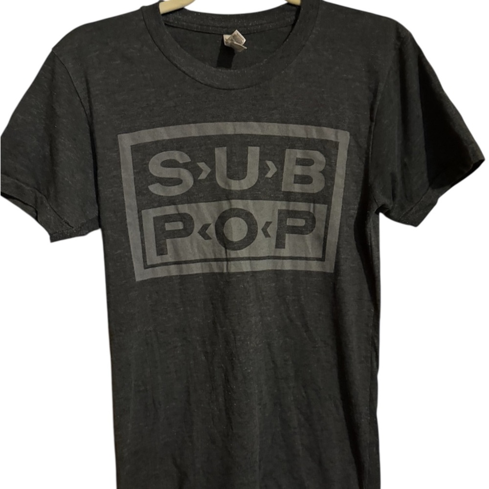 American Apparel sub pop Dark Gray short sleeve l T-Shirt extra small medium